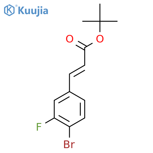 tert-butyl (2E)-3-(4-bromo-3-fluorophenyl)prop-2-enoate structure