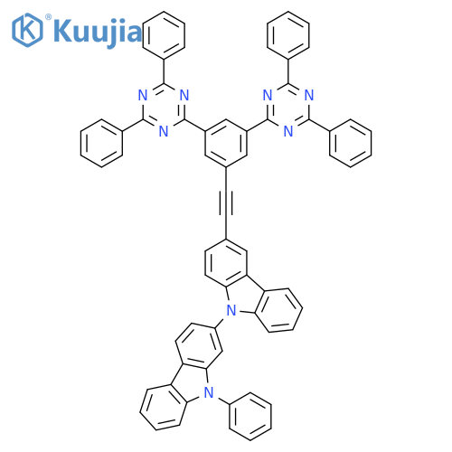 2,9'-Bi-9H-carbazole, 3'-[2-[3,5-bis(4,6-diphenyl-1,3,5-triazin-2-yl)phenyl]ethynyl]-9-phenyl- structure