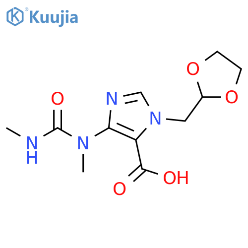 1-((1,3-Dioxolan-2-yl)methyl)-4-(1,3-dimethylureido)-1H-imidazole-5-carboxylic Acid structure