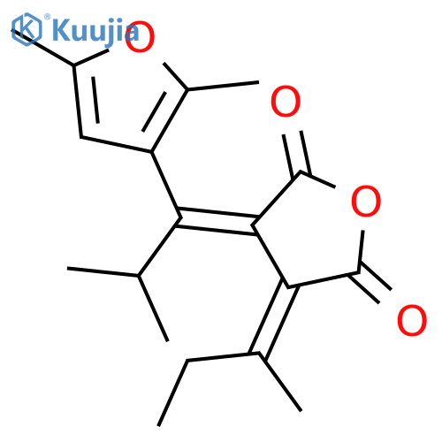 2,5-Furandione, 3-[1-(2,5-dimethyl-3-furanyl)-2-methylpropylidene]dihydro-4-(1-methylpropylidene)-, (3E,4Z)- structure