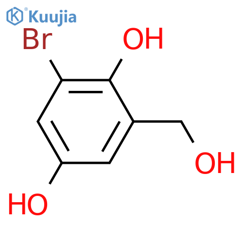 2-Bromo-6-(hydroxymethyl)-1,4-benzenediol structure