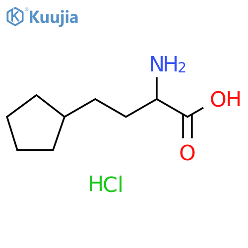 2-amino-4-cyclopentylbutanoic acid hydrochloride structure