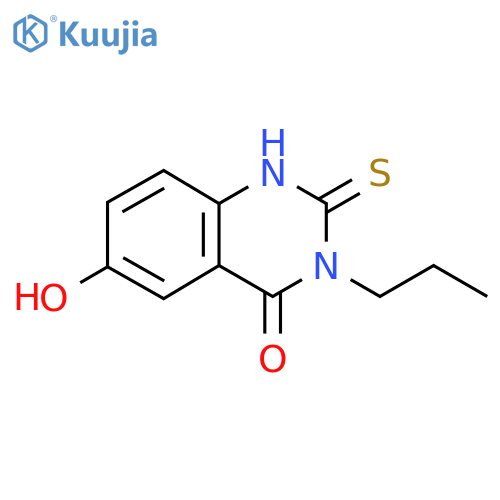 6-Hydroxy-3-propyl-2-sulfanyl-3,4-dihydroquinazolin-4-one structure