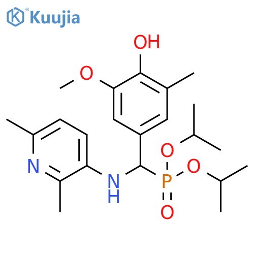 1-(2,6-Dimethylpyridin-3-ylamino)-1-(4-hydroxy-3-methoxy-5-methylphenyl)methylphosphonic acid diisopropyl ester structure