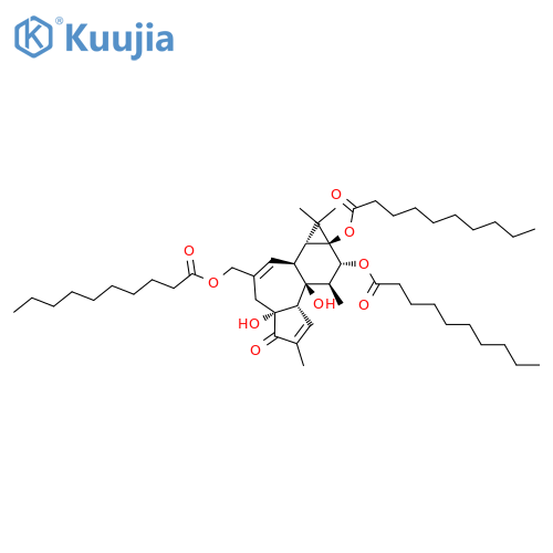[(1S,2S,6R,10S,11R,13S,14R,15R)-13,14-Di(decanoyloxy)-1,6-dihydroxy-4,12,12,15-tetramethyl-5-oxo-8-tetracyclo[8.5.0.02,6.011,13]pentadeca-3,8-dienyl]methyl decanoate structure