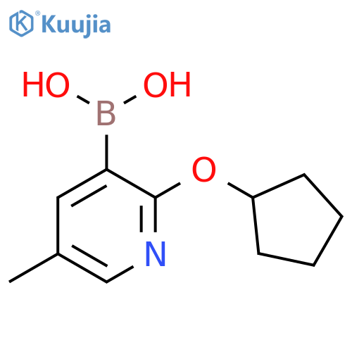 2-(Cyclopentyloxy)-5-methylpyridine-3-boronic acid structure