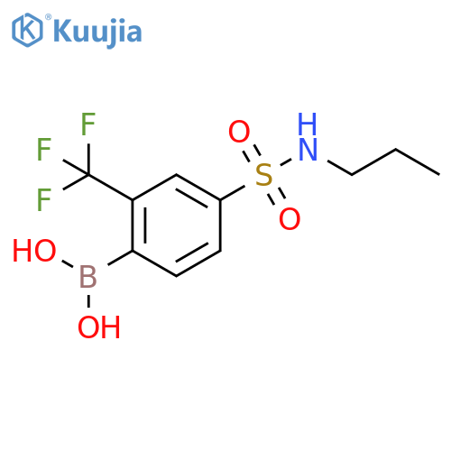 4-(N-Propylsulfamoyl)-2-trifluoromethylphenylboronic acid structure