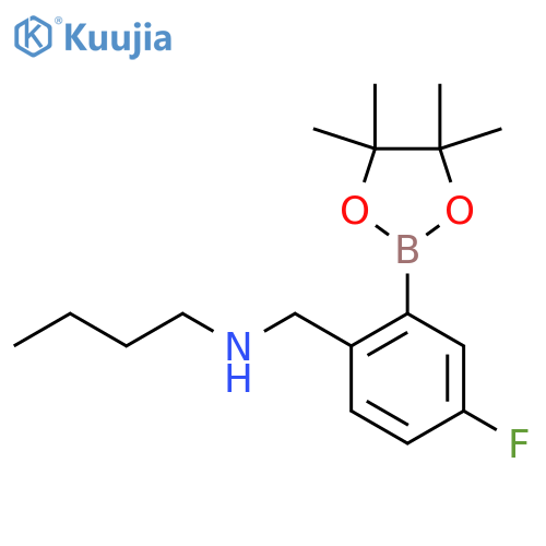 2-(N-Butylaminomethyl-5-fluorophenylboronic acid, pinacol ester structure
