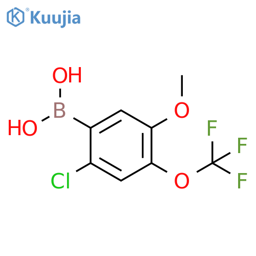 [2-Chloro-5-methoxy-4-(trifluoromethoxy)phenyl]boronic acid structure