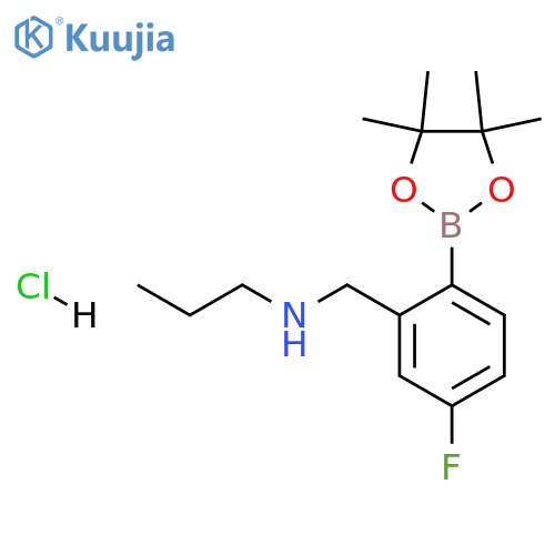 4-Fluoro-2-(N-propylaminomethyl)phenylboronic acid pinacol ester, HCl structure