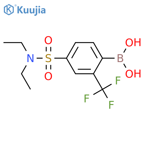 4-(N,N-Diethylsulfamoyl)-2-trifluoromethylphenylboronic acid structure