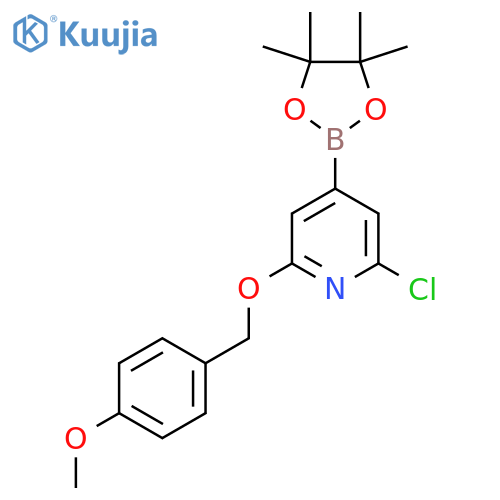 2-Chloro-6-(4-methoxybenzyloxy)pyridine-4-boronic acid, pinacol ester structure