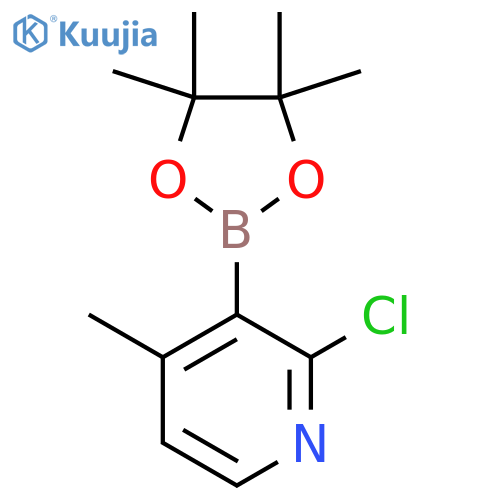 2-Chloro-4-methyl-3-(4,4,5,5-tetramethyl-1,3,2-dioxaborolan-2-YL)pyridine structure