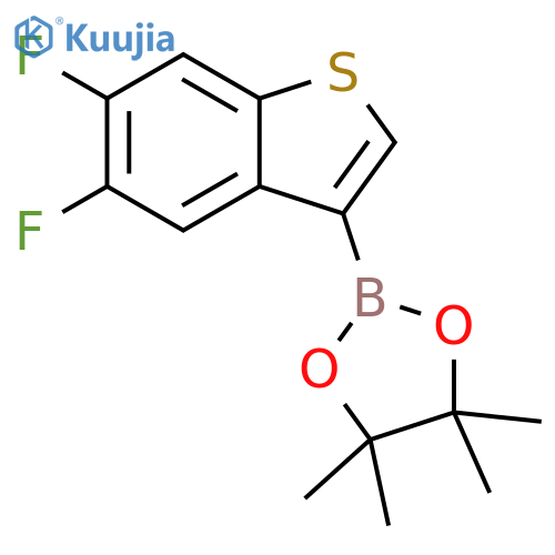 Benzo[b]thiophene, 5,6-difluoro-3-(4,4,5,5-tetramethyl-1,3,2-dioxaborolan-2-yl)- structure