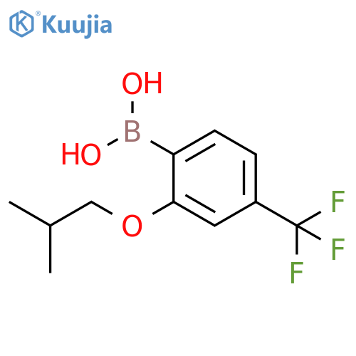 2-Isobutoxy-4-(trifluoromethyl)phenylboronic acid structure