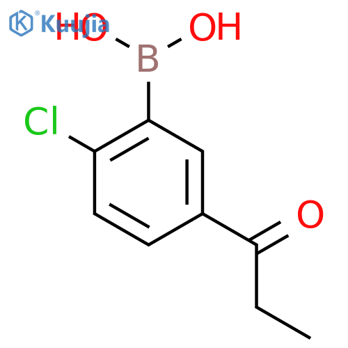 2-Chloro-5-propionylphenylboronic acid structure