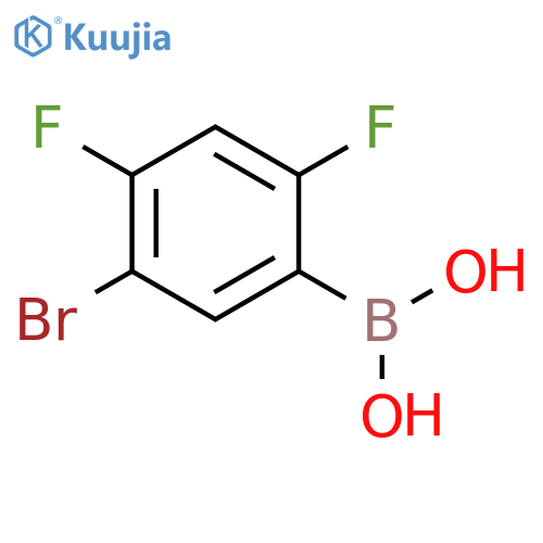 5-Bromo-2,4-difluorophenylboronic acid structure