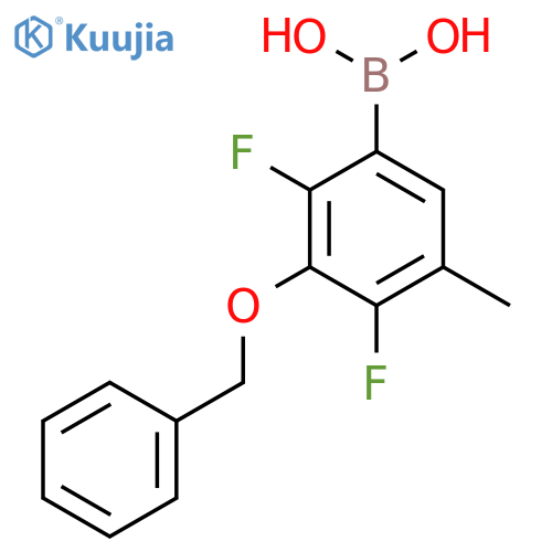 [3-(Benzyloxy)-2,4-difluoro-5-methylphenyl]boronic acid structure