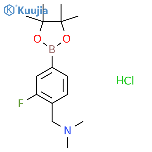 4-(N,N-Dimethylaminomethyl)-3-fluorophenylboronic acid, pinacol ester, HCl structure