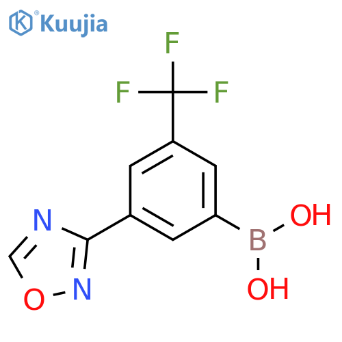 3-(Trifluoromethyl)-5-(1,2,4-oxadiazol-3-yl)phenylboronic acid structure