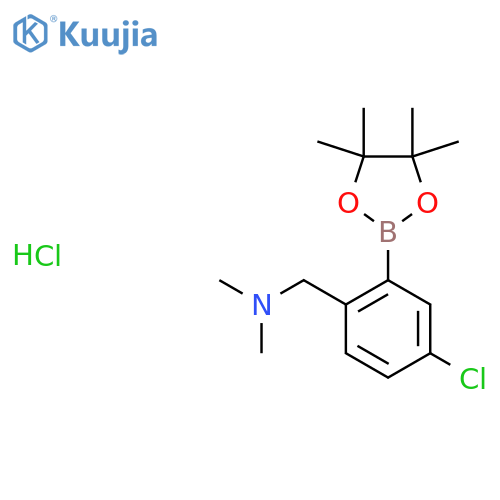 5-Chloro-2-(dimethylaminomethyl)phenylboronic acid, pinacol ester, HCl structure