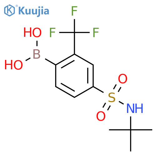 4-(N-tert-Butylsulfamoyl)-2-trifluoromethylphenylboronic acid structure