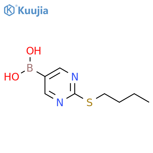 2-Butylthiopyrimidine-5-boronic acid structure