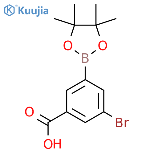 3-Bromo-5-(4,4,5,5-tetramethyl-1,3,2-dioxaborolan-2-yl)benzoic acid structure