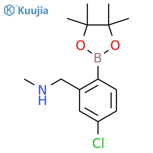 4-Chloro-2-(N-methylaminomethyl)phenylboronic acid, pinacol ester structure