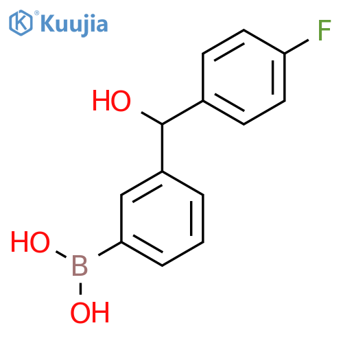 3-[(4-Fluorophenyl)(hydroxy)methyl]phenylboronic acid structure