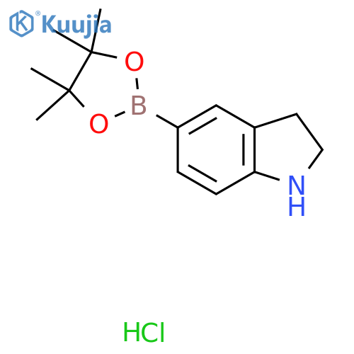 5-(4,4,5,5-Tetramethyl-1,3,2-dioxaborolan-2-yl)indoline hydrochloride structure