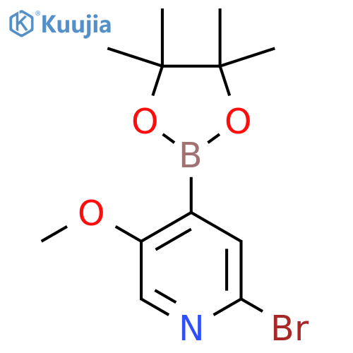 2-Bromo-5-methoxypyridine-4-boronic acid, pinacol ester structure