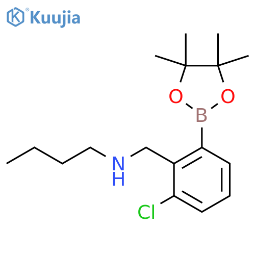 2-(N-Butylaminomethyl)-3-chlorophenylboronic acid, pinacol ester structure