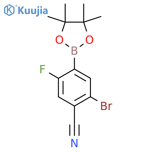 5-Bromo-4-cyano-2-fluorophenylboronic acid, pinacol ester structure