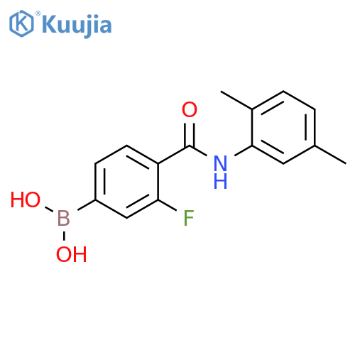 3-(2,5-Dimethylphenylcarbamoyl)-4-fluorobenzeneboronic acid structure