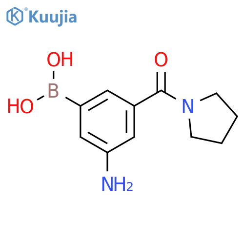 3-Amino-5-(pyrrolidinocarbonyl)phenylboronic acid structure