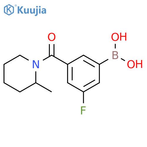 3-Fluoro-5-(2-methyl-1-piperidinylcarbonyl)benzeneboronic acid structure