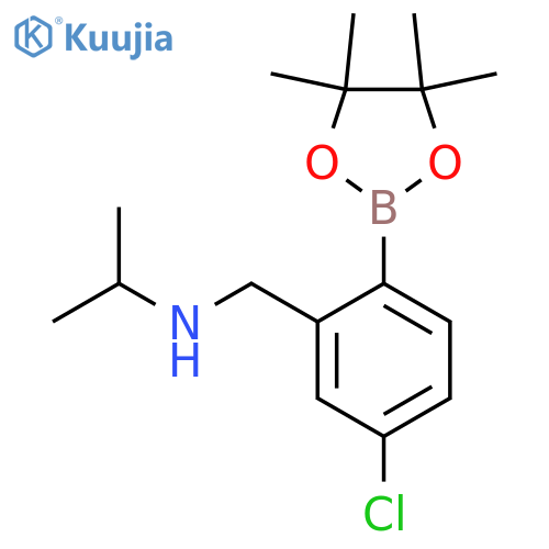 4-Chloro-2-(isopropylaminomethyl)phenylboronic acid, pinacol ester structure