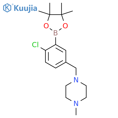 5-(4-Methylpiperazinomethyl)-2-chlorophenylboronic acid, pinacol ester structure