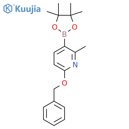 6-(Benzyloxy)-2-methylpyridine-3-boronic acid, pinacol ester structure