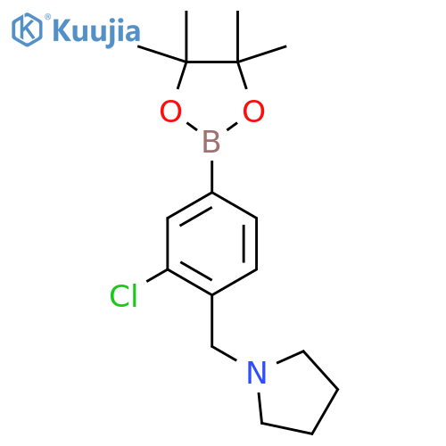 3-Chloro-4-(pyrrolidinomethyl)phenylboronic acid, pinacol ester structure