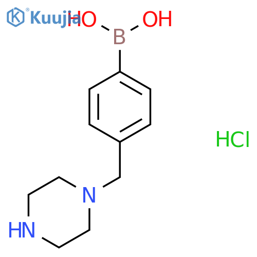 4-(Piperazin-1-ylmethyl)phenylboronic acid hydrochloride structure