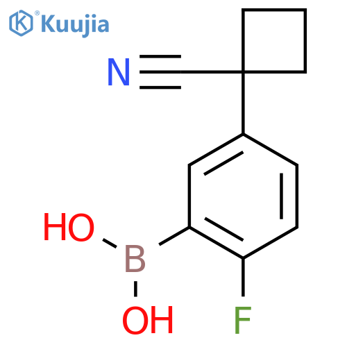 5-(1-Cyanocyclobutyl)-2-fluorophenylboronic acid structure