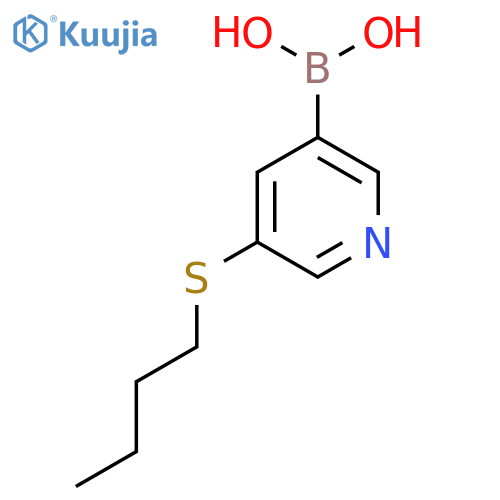 5-(Butylthio)pyridine-3-boronic acid structure