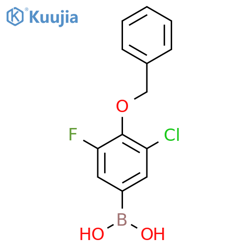 4-(Benzyloxy)-3-chloro-5-fluorophenylboronic acid structure