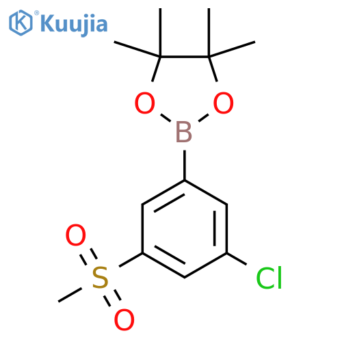 3-Chloro-5-methylsulfonylphenylboronic acid, pinacol ester structure