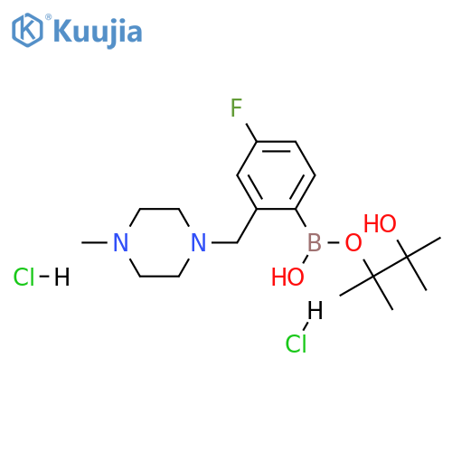 4-Fluoro-2-[(4-methyl-1-piperazinyl)methyl]phenylboronicAcidPinacolEsterDihydrochloride structure