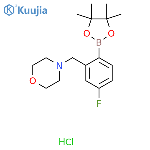 4-Fluoro-2-(morpholinomethyl)phenylboronic acid, pinacol ester, HCl structure