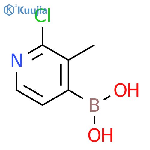 (2-chloro-3-methyl-4-pyridyl)boronic acid structure