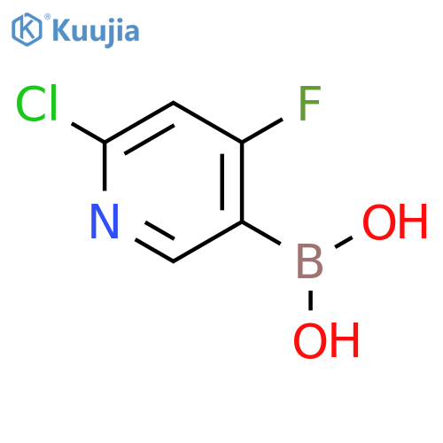 2-Chloro-4-fluoropyridine-5-boronic acid structure
